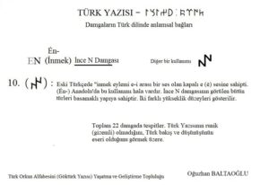 Orhun Alfabesinin Türk Kökeni. İnce N damgası. 2021. Damgaların Türk Dili'nde biçim - anlam bağı.  Runik, runic. Orhun yazıtları. 