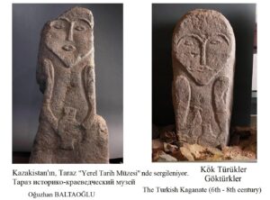 Kadın ve Erkek Balbal. Göktürk balbalı. Batı Göktürkleri. Göktürkler. Göktürkçe. Göktürk tipi kadın balbal. Kazakistan. Taraz. 
